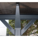Carport en aluminium anthracite 3x5,76m et polycarbonate 6mm X-METAL