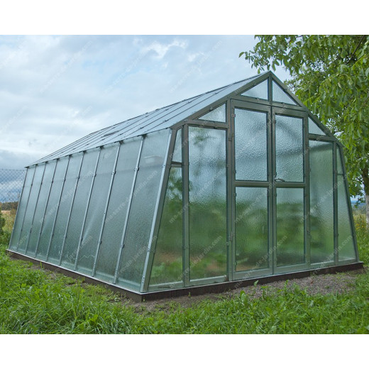 Serre de jardin 303x452cm 13,70m² verre cathédrale 4mm VARIANT - Limes