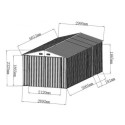 Garage double portes vert pâle et crème 17m² + kit d'ancrage X-METAL