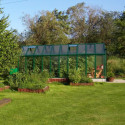 Serre de jardin verte 249x505cm 12,57m² en verre cathédrale 4mm VARIANT - Limes
