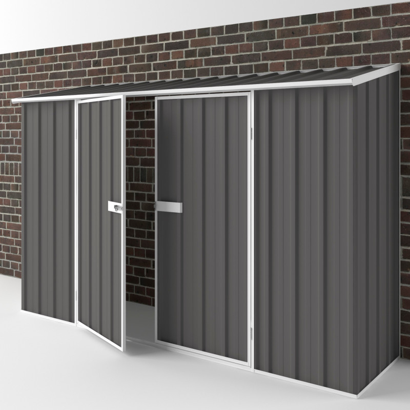 Abri de jardin en métal Colorbond gris Compact 2,25m² EASYSHED