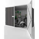 Abri de jardin en métal Colorbond gris 2,02m² Bikestore EASYSHED