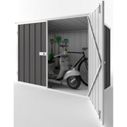 Abri de jardin en métal Colorbond gris 2,02m² Bikestore EASYSHED