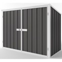 Abri de jardin en métal Colorbond gris 2,02m² Bikestore EASYSHED