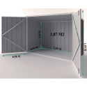 Abri de jardin en métal Colorbond gris 2,02m² Bikestore EASYSHED
