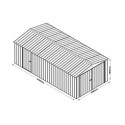 Garage en acier Zincalume Colorbond 20,1m² grande hauteur EASYSHED