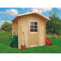 Abri de jardin en bois massif 19mm Essen porte simple 3,92m² SOLID