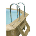 Piscine bois rectangulaire 350x505cm AZURA toute équipée UBBINK