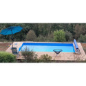 Piscine bois rectangulaire 350x505cm AZURA toute équipée UBBINK	