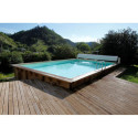 Piscine bois rectangulaire 350x505cm AZURA toute équipée UBBINK	