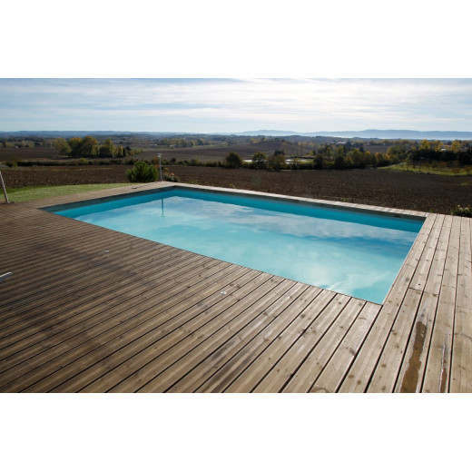 Piscine bois rectangulaire 500x800cm LINEA toute équipée UBBINK