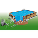 Piscine bois rectangulaire 500x800cm LINEA toute équipée UBBINK