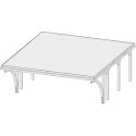 Carport pin autoclave 40,2m² Classic Double 2 + toit acier + 2 arcs Karibu