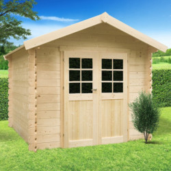 Abri de jardin en bois massif 19mm GERA 6,15m² - SOLID