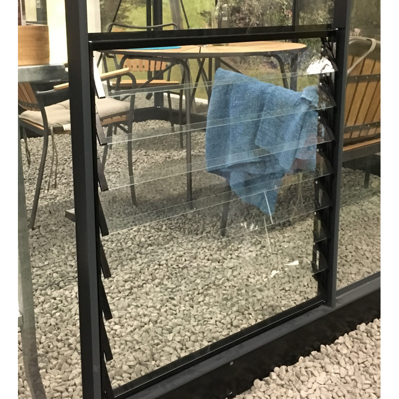 Louvre de ventilation laquée noire pour serres Compact Juliana