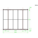 Carport en aluminium anthracite 3x3,63m et polycarbonate 6mm X-METAL