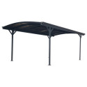 Carport en aluminium anthracite 3x4,34m et polycarbonate 6mm X-METAL