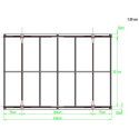 Carport en aluminium anthracite 3x4,34m et polycarbonate 6mm X-METAL