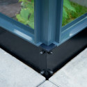 Serre de jardin OASE 8,8m² anthracite en verre trempé 3mm Juliana