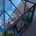 Serre de jardin OASE 8,8m² anthracite en verre trempé 3mm Juliana