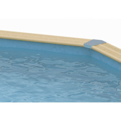 Liner bleu seul pour piscine bois octogonale Diam 410cm AZURA UBBINK