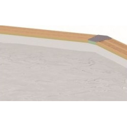 Liner gris seul pour piscine bois octogonale Diam 430cm OCEA UBBINK
