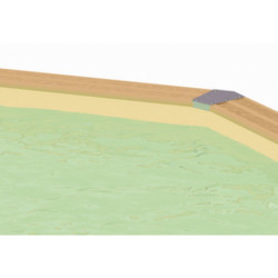 Liner beige seul pour piscine bois octogonale Diam 510cm OCEA UBBINK