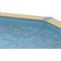 Liner bleu seul pour piscine bois octogonale allongée 355x550cm AZURA UBBINK