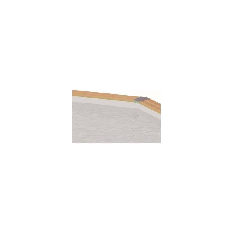 Liner gris seul pour piscine bois octogonale allongée 400x610cm OCEA UBBINK 