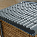 Tuiles métalliques anthracites - pack prêt à la pose pour abri Gardy Shelter 20m²