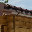 Kit gouttières marron - pack prêt à la pose pour abri Gardy Shelter 16m²
