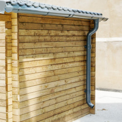 Kit gouttières anthracite - pack prêt à la pose pour abri Gardy Shelter 20m²