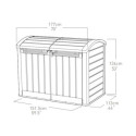 Coffre de jardin multifonctions en résine anthracite 2000L - Keter