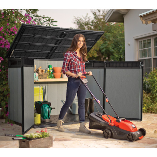Coffre de jardin en résine brossée Brossium 2100L - Keter 