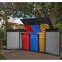 Coffre de jardin en résine brossée Brossium 2100L - Keter 