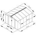 Abri de jardin métal 9,66m² imitation bois vieilli
