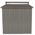 Abri de jardin métal avec puit de lumière 5,44m² imitation bois vieilli