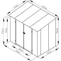 Abri de jardin métal monopente 3,17m² imitation bois vieilli