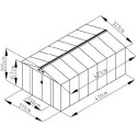 Abri de jardin métal 13,51m² imitation bois vieilli