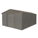 Abri de jardin métal 13,51m² imitation bois vieilli