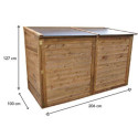 Coffre de jardin en bois Trocadero 2000L