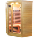 Sauna d’angle infrarouge panneaux carbone 2150W 2-3 places - SNÖ