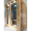 Sauna infrarouge panneaux carbone 2250W 3 places - SNÖ