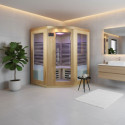 Sauna d’angle infrarouge panneaux carbone 2200W 3-4 places - SNÖ