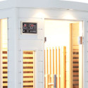 Sauna infrarouge blanc panneaux carbone 1500W 1 place - SNÖ