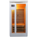 Sauna infrarouge blanc panneaux carbone 1500W 1 place - SNÖ