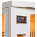Sauna infrarouge blanc panneaux carbone 1500W 1 place - SNÖ