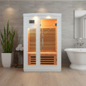 Sauna infrarouge blanc panneaux carbone 2050W 2 places SNÖ