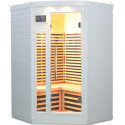 Sauna d’angle infrarouge blanc panneaux carbone 2150W 2-3 places - SNÖ