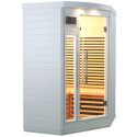 Sauna d’angle infrarouge blanc panneaux carbone 2150W 2-3 places - SNÖ